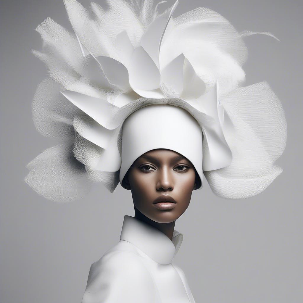 Modern White Headpiece Fashion