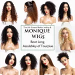 Various Monique Wig Styles