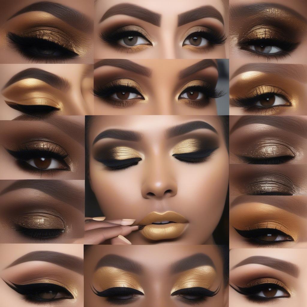 Morphe Ready Set Gold Eye Makeup Looks