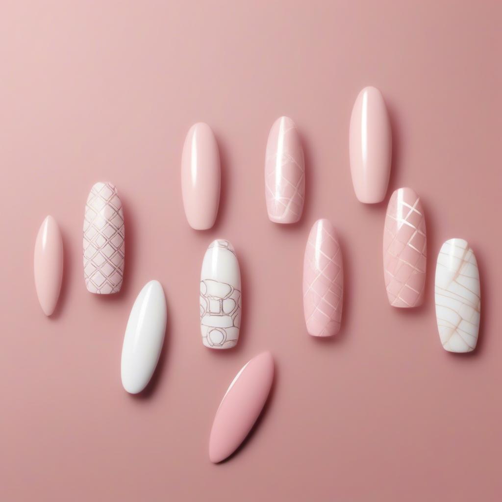 Nail Shapes for Pink and White Nail Design: Almond, Square, Oval, and Stiletto