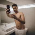 Man Taking a Naked Selfie on His Phone