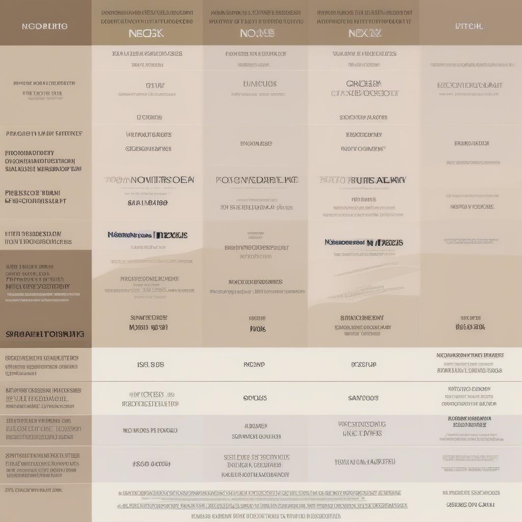 Nexxus Price Comparison