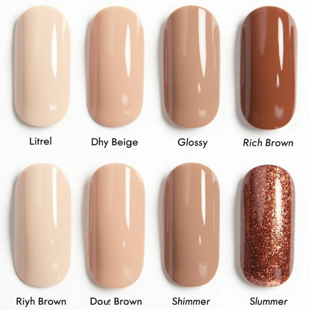 Variety of Nude Nail Polish Shades