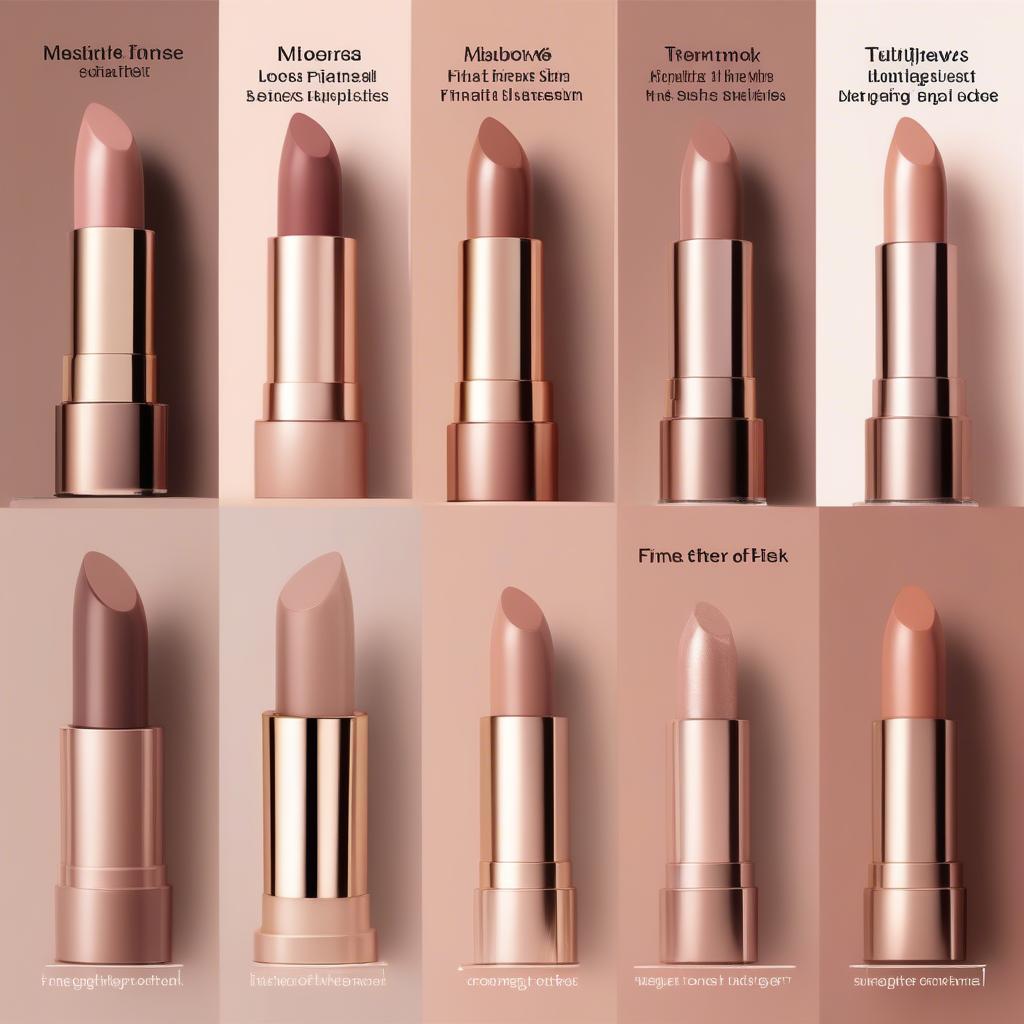 Nude Ombre Lipstick Finishes