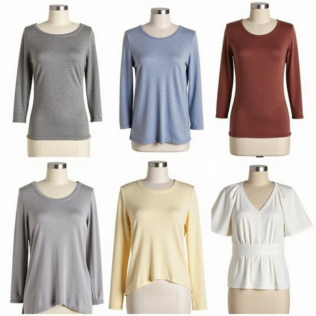 Examples of Ogee Necklines on Different Garments