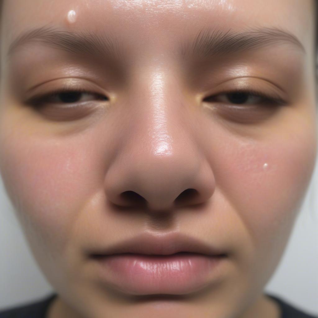 Example of oily skin