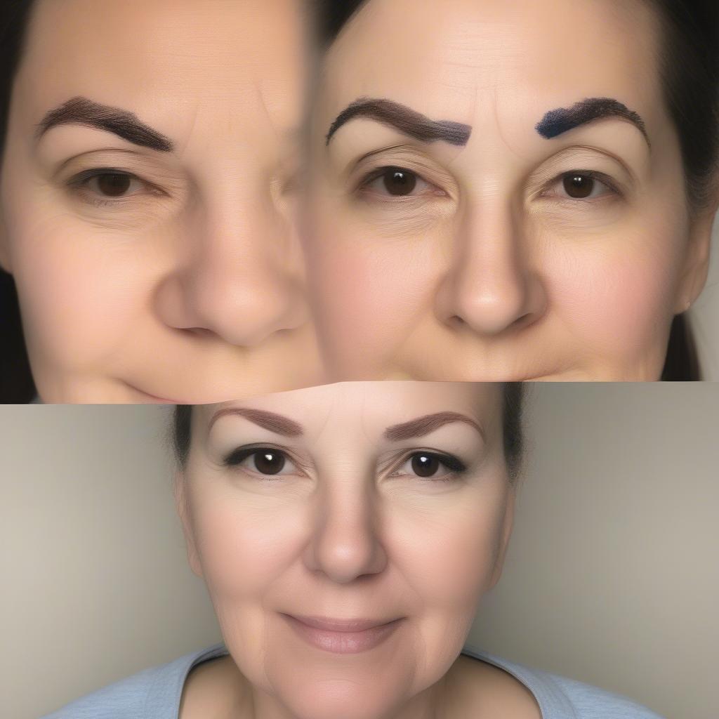 Ombre Eyebrow Healing Stages