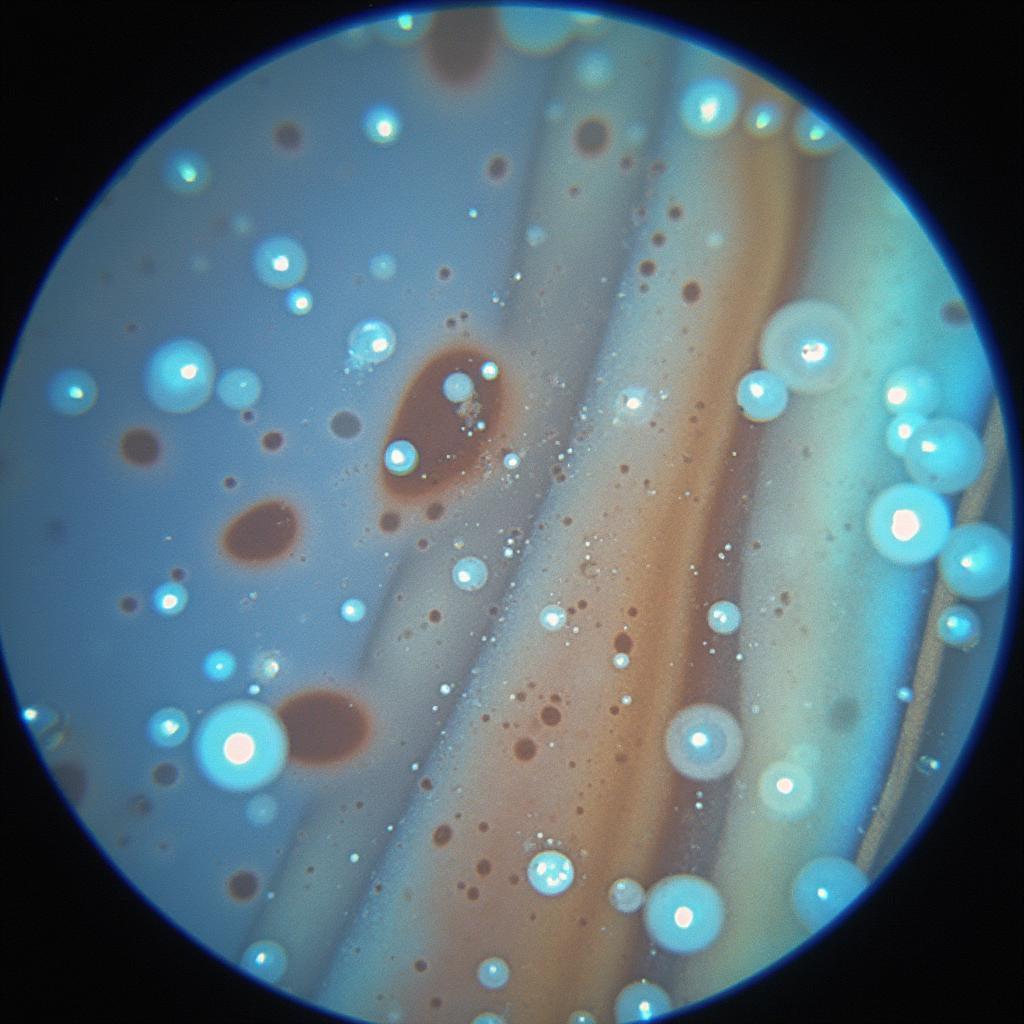 Microscopic View of Opalescent Materials