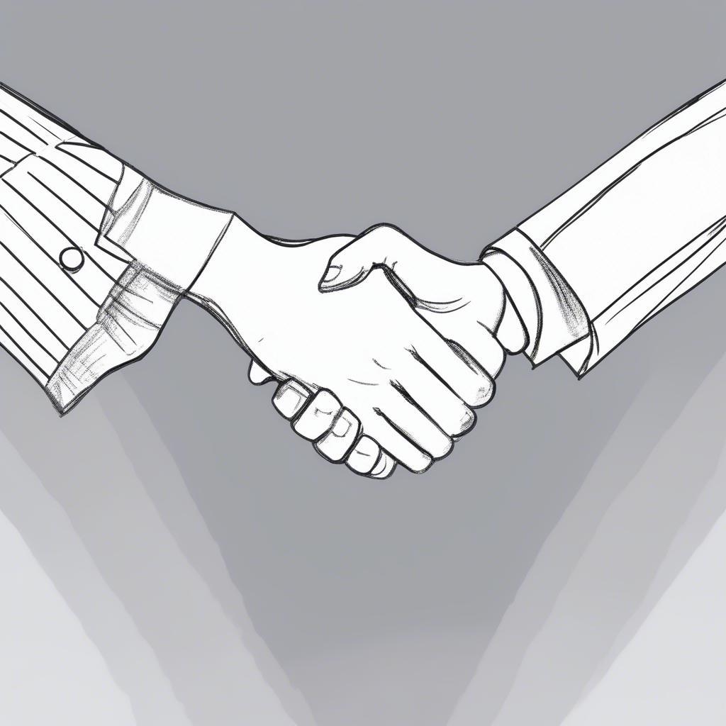 Business Handshake Showing Power Dynamic