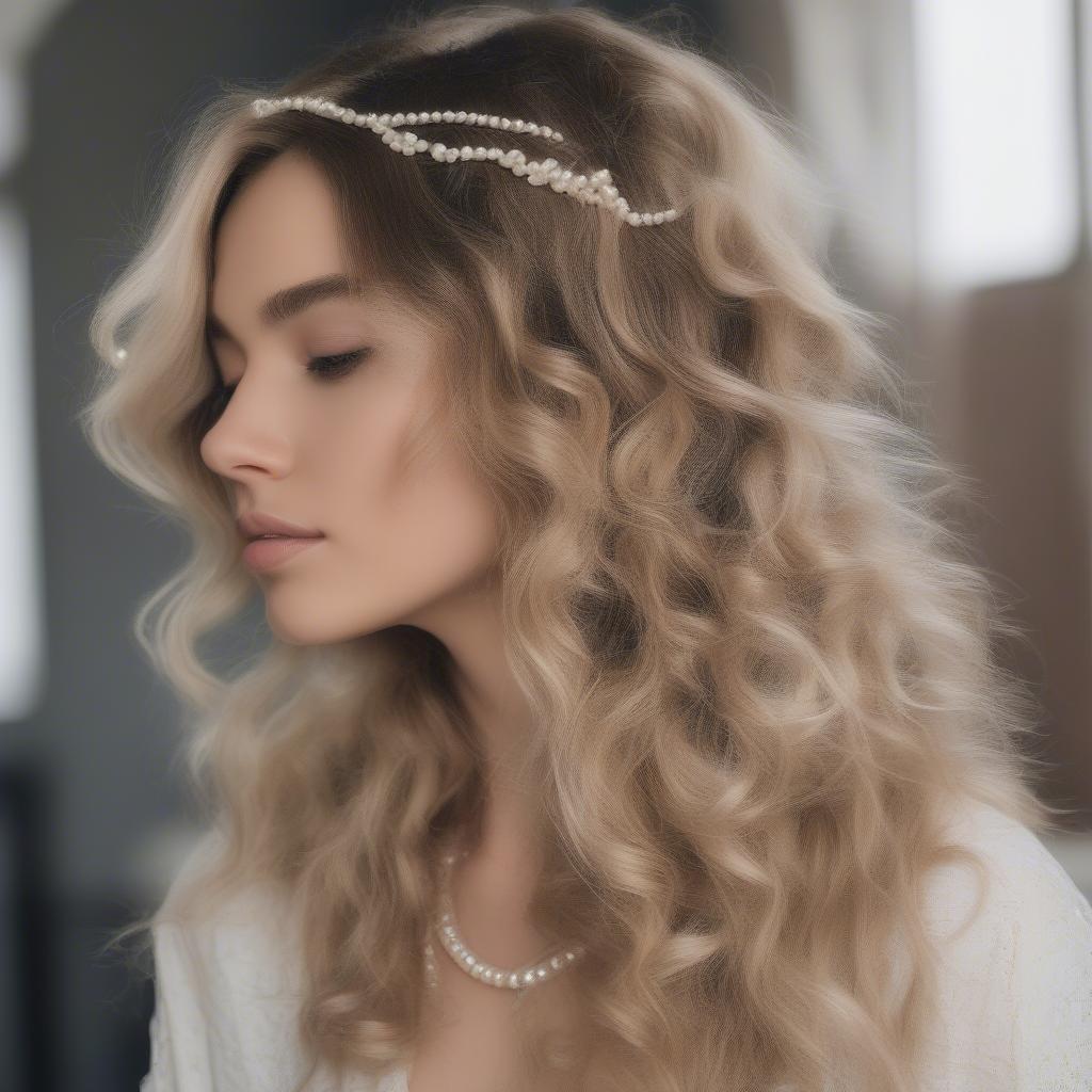 Pearl Hair Pins in Boho Waves