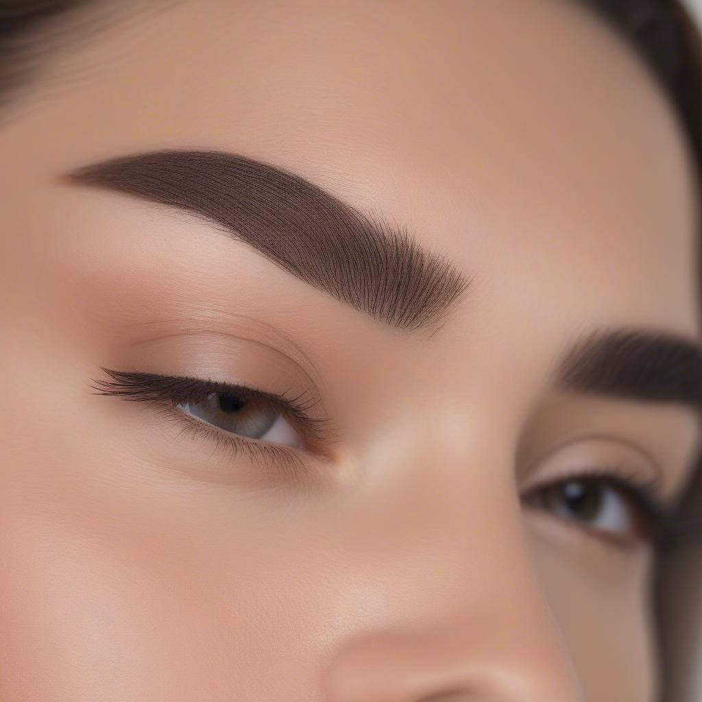 Perfectly Groomed Brows After Applying Gel