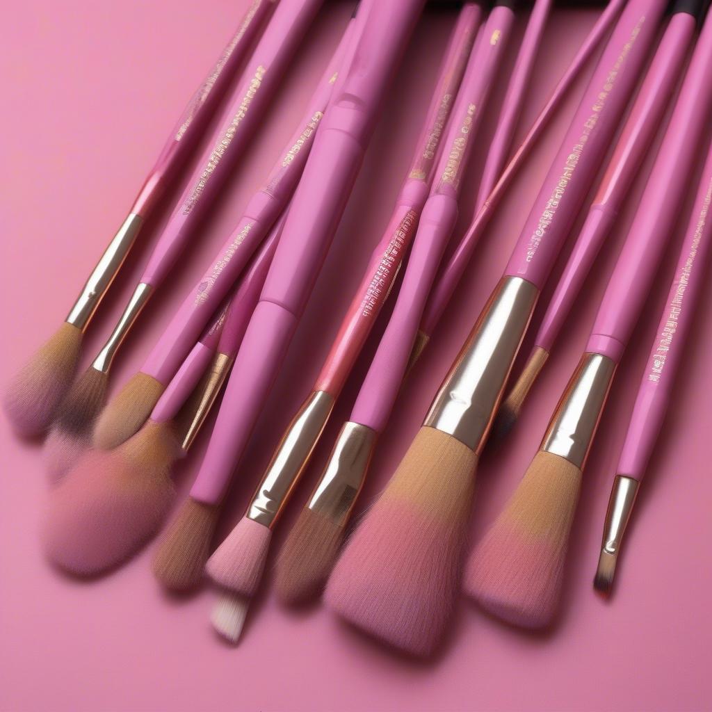 Pink Round Art Brush Set in Case