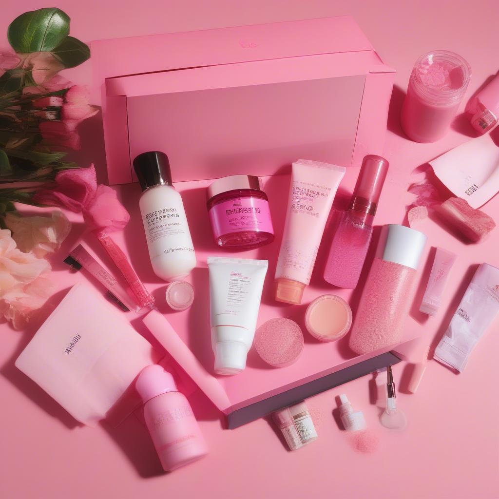 Unboxing a Pink Seoul Box filled with K-beauty skincare and makeup products