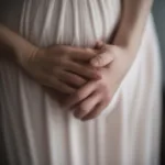 Intimate moments between a pregnant couple