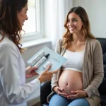 Pregnant Woman Consulting Dermatologist about Skinceuticals