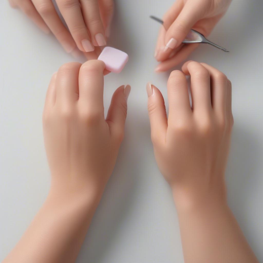 Preparing natural nails for Gel X extensions