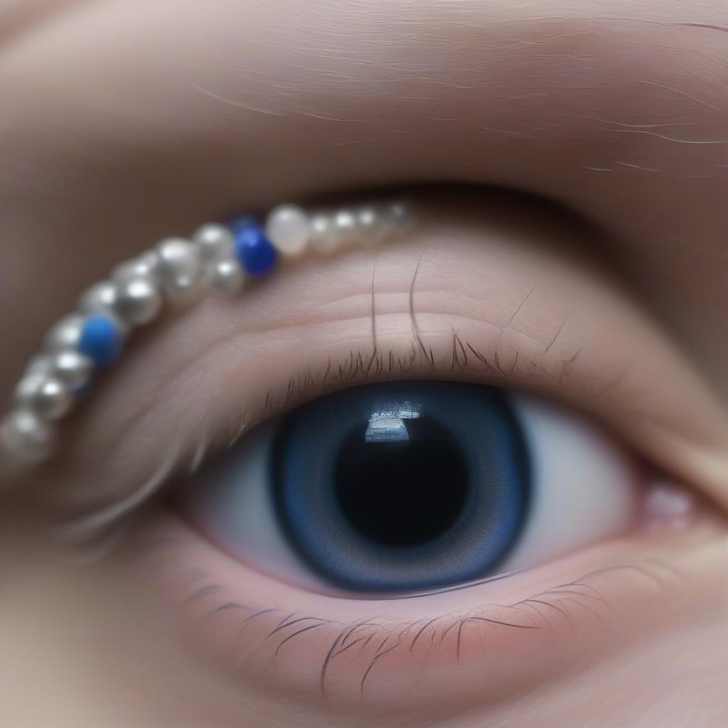 Example of a prosthetic eye with a ring