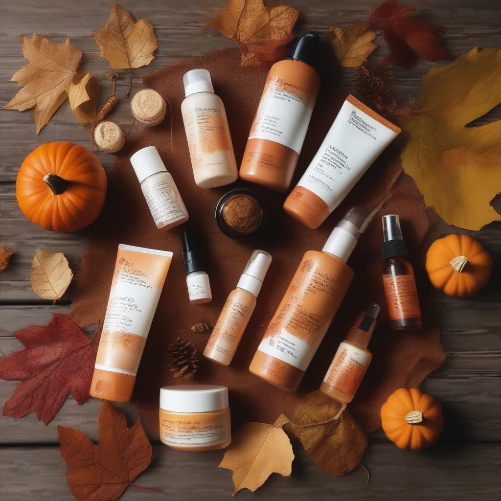 Variety of Pumpkin Skincare Products