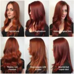 Various Shades of Red Chestnut Hair Dye