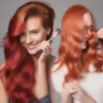 Applying Red Hair Mousse