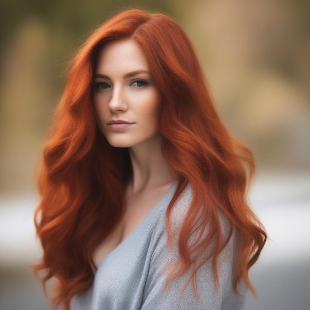 Vibrant Red Hair Achieved with Mousse