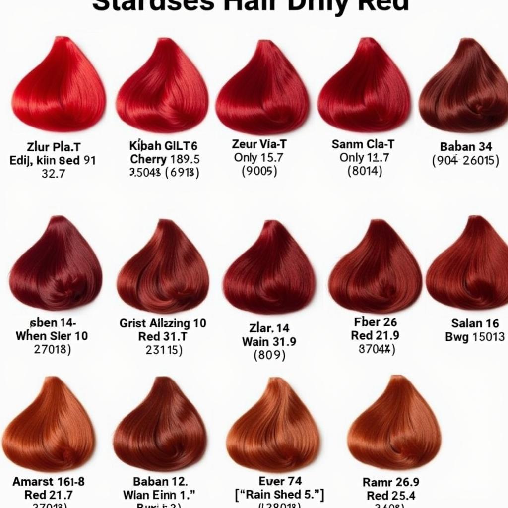 Red Hot Permanent Creme Hair Color Shades