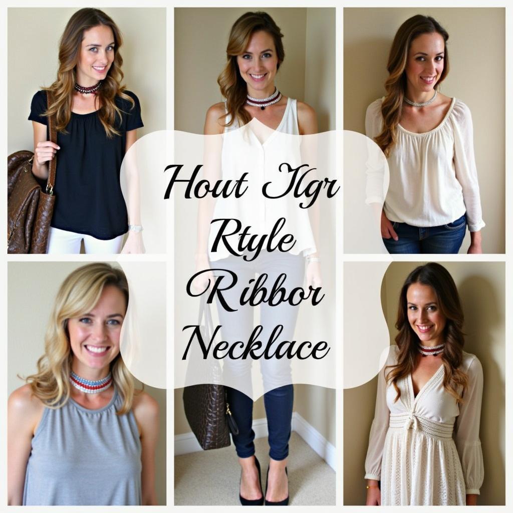 Ribbon Choker Necklace Outfit Ideas