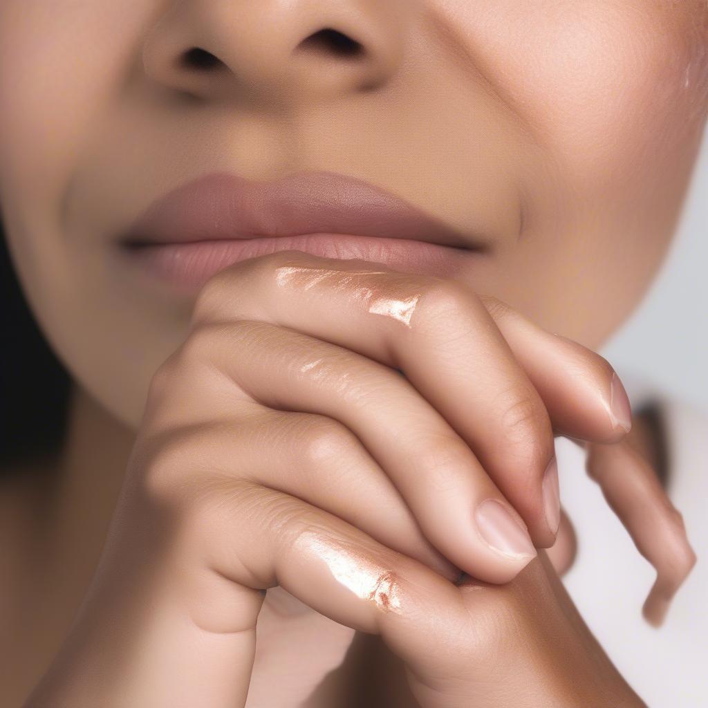 Rose Gold Hand Peel Before & After