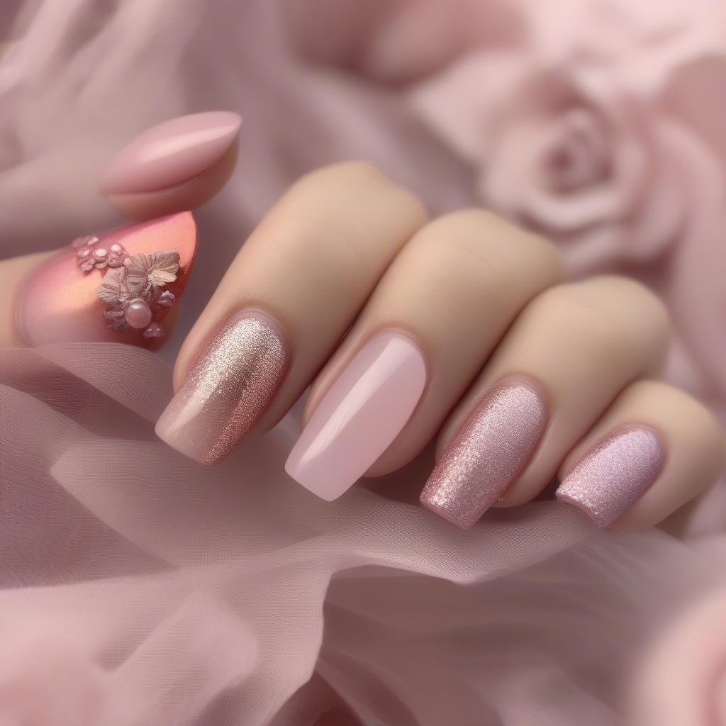 Rose Quartz Nail Inspiration