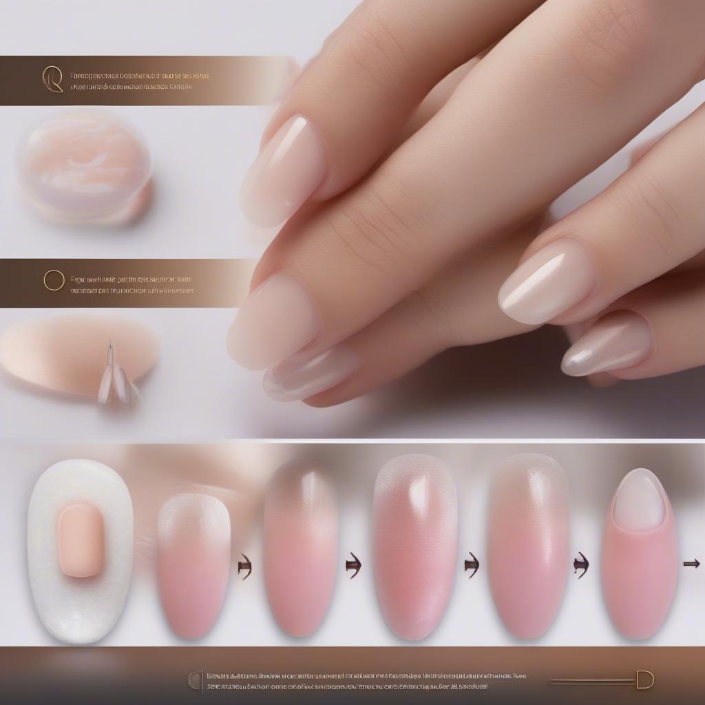 Round Gel X Nails Application Process