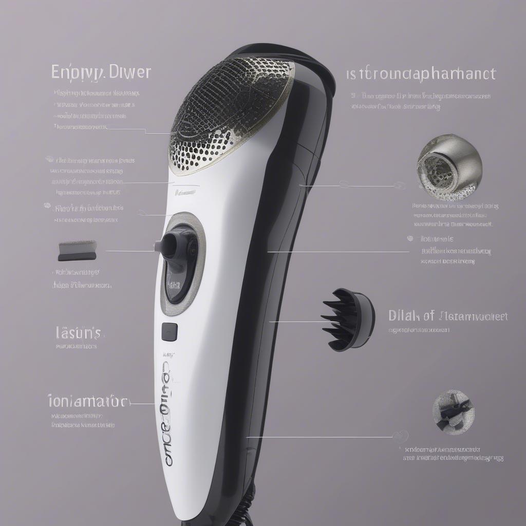 Professional Hair Dryer Features Close Up