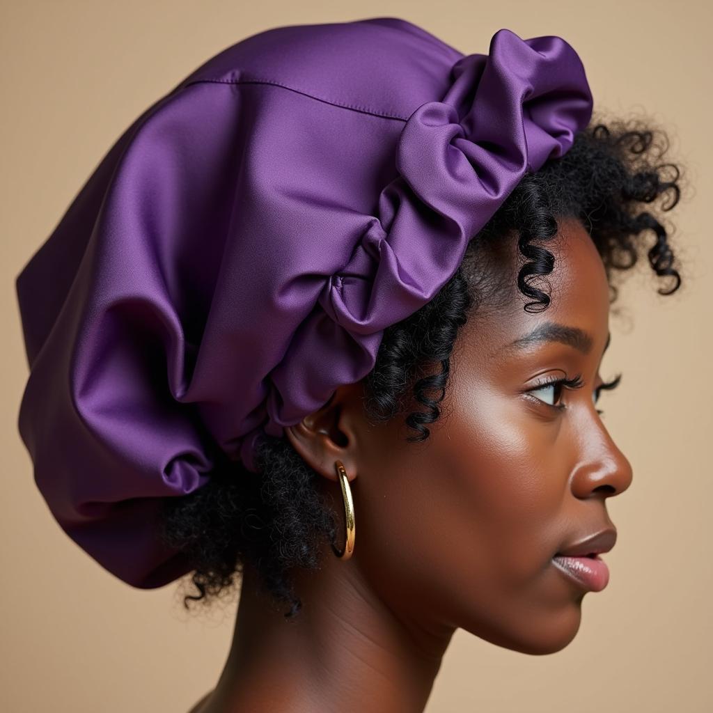 Satin Bonnet for Protecting Natural Hair