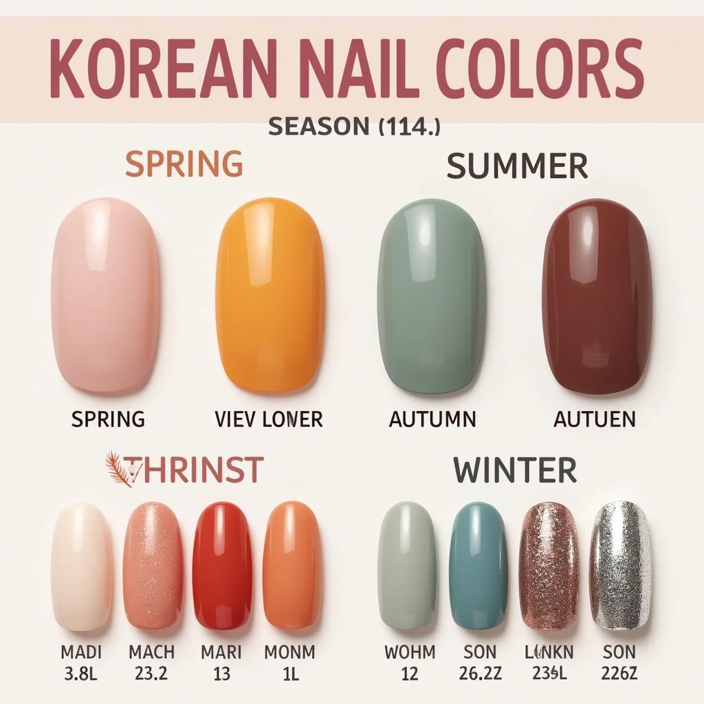 Seasonal Korean Nail Colors: Spring, Summer, Autumn, Winter