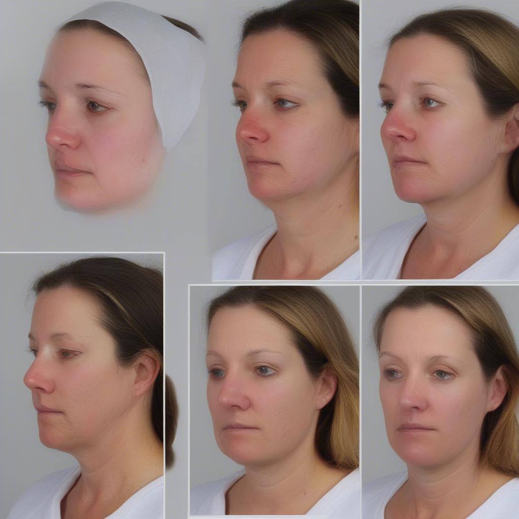 Septorhinoplasty Weeks 2-4 Recovery - Showing reduced swelling and bruising, with splint removal.