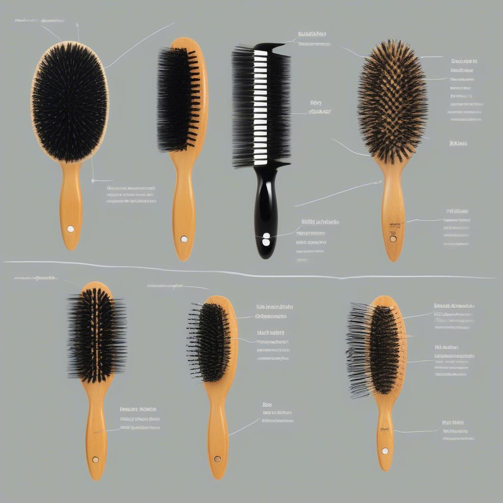 Different Bristle Types for Short Hair Brushes