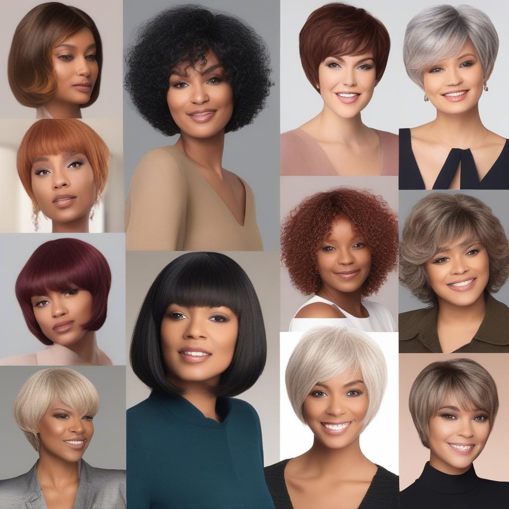 Various Shortcut Wig Styles