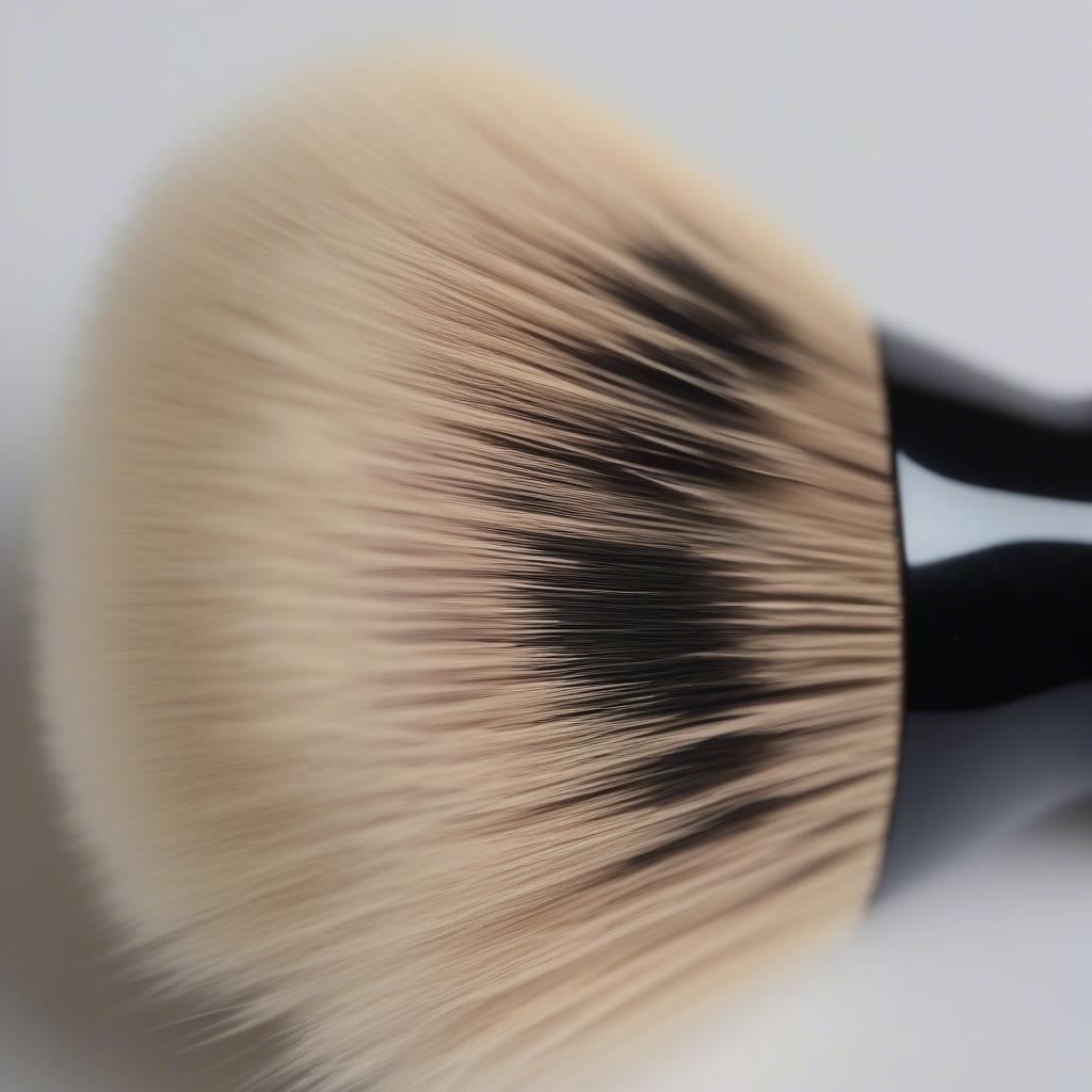 Close-up of the Sigma E25 Blending Brush showing its tapered shape and dense bristles.