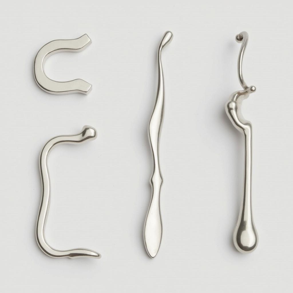 Silver Guasha Tools for Face and Body