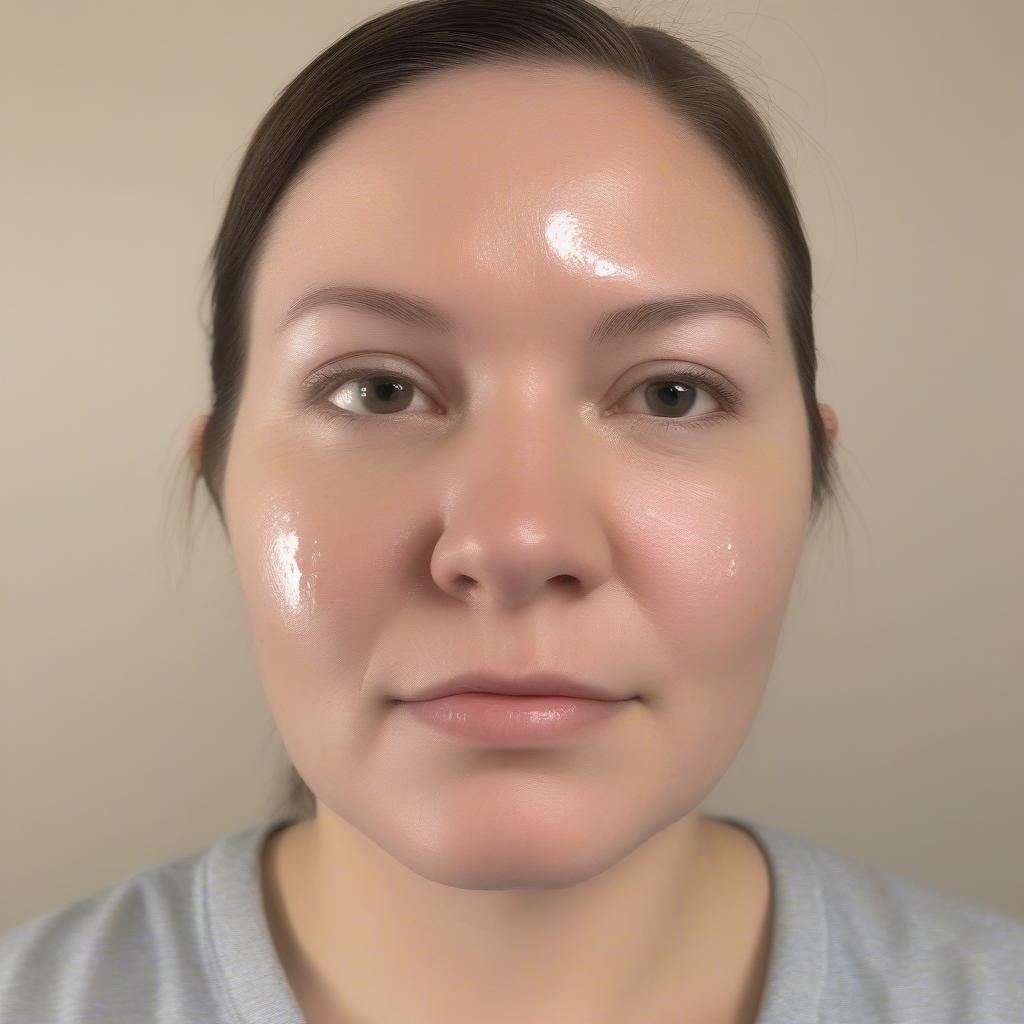 Before and after using Simple Water Boost Hydrating Gel Cream