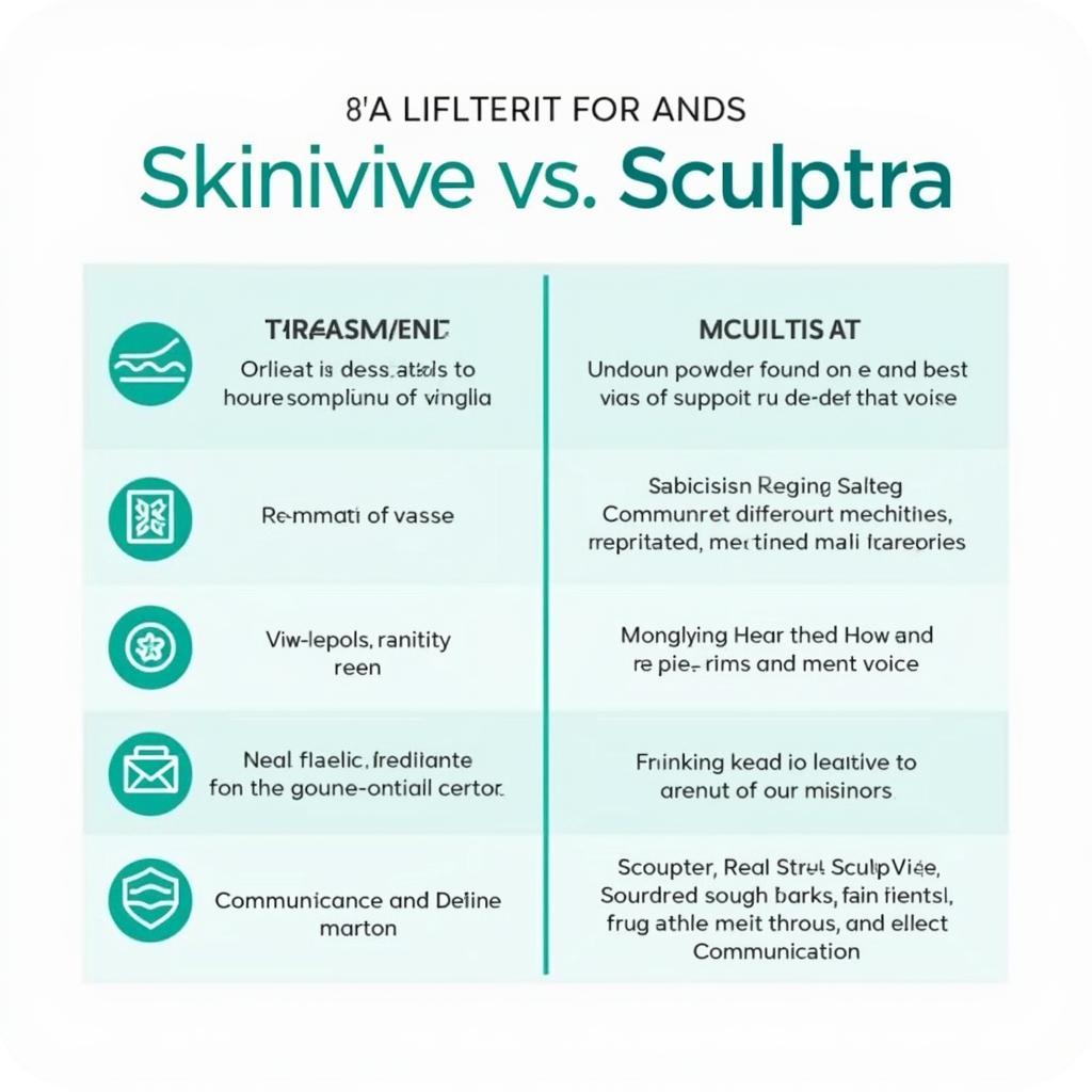 Skinvive vs. Sculptra Comparison Chart