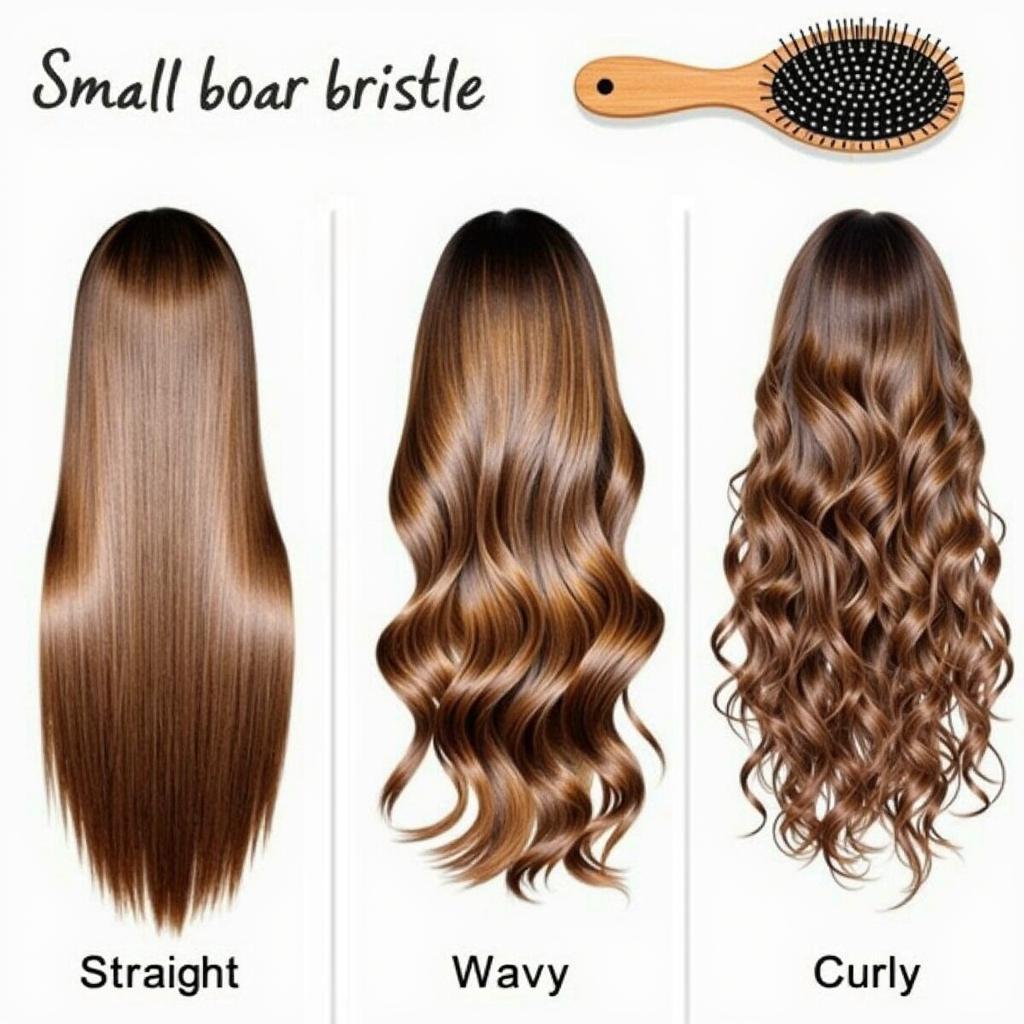 Small boar bristle brush suitability for different hair types