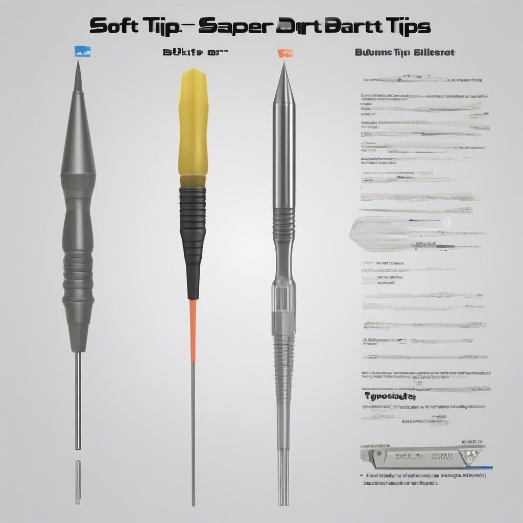 Different Soft Tip Dart Tip Shapes