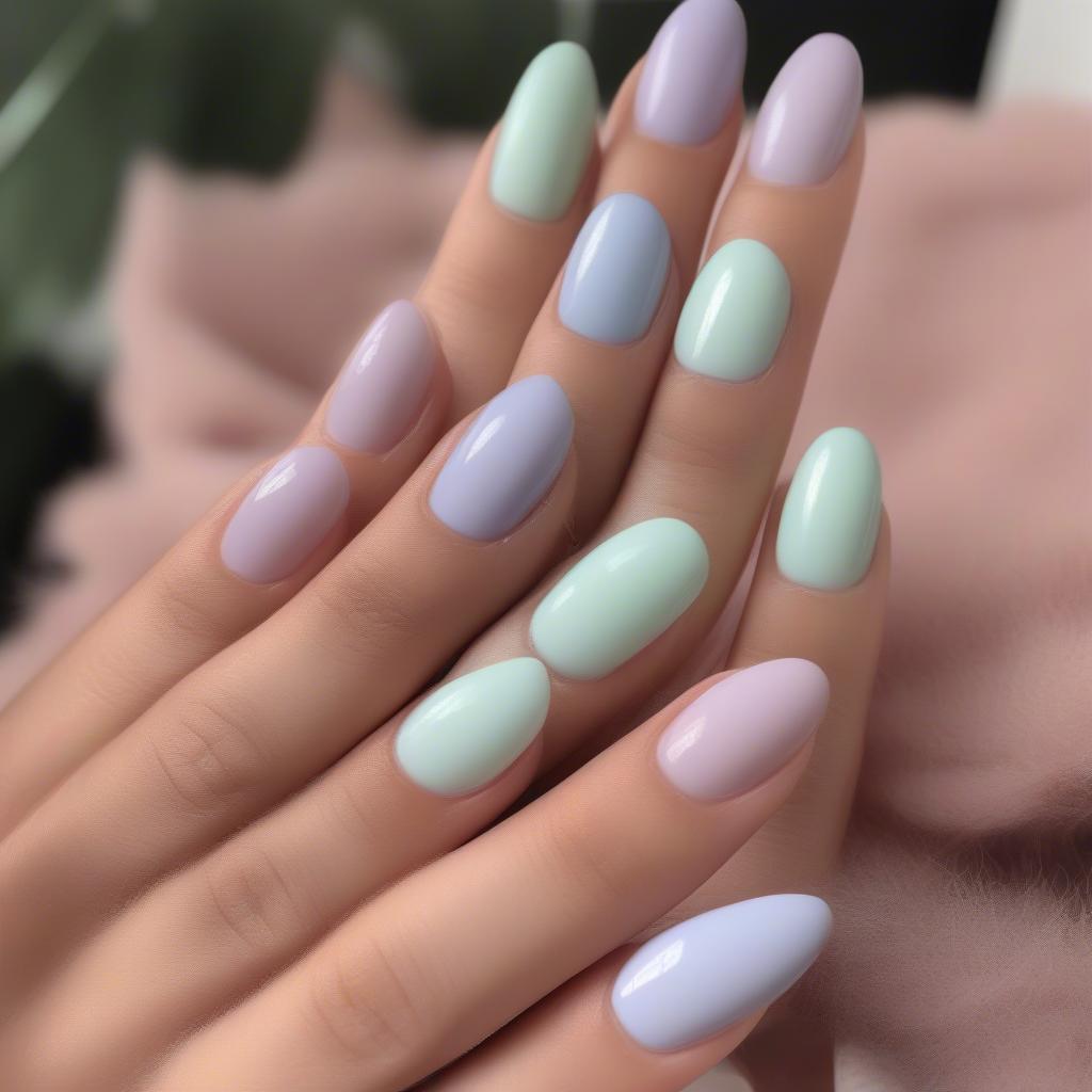 Pastel Gel Nails for Spring