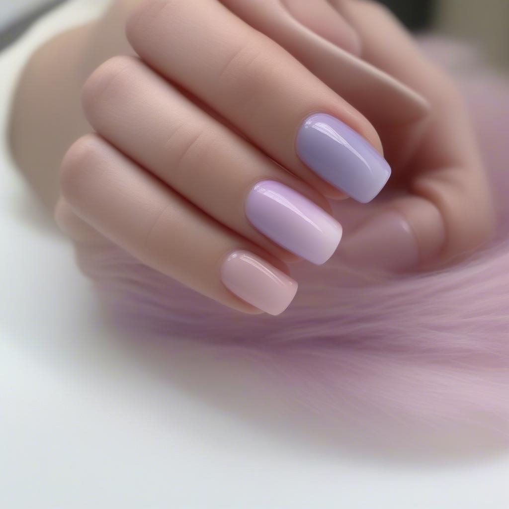 Ombre Pastel Gel Nails