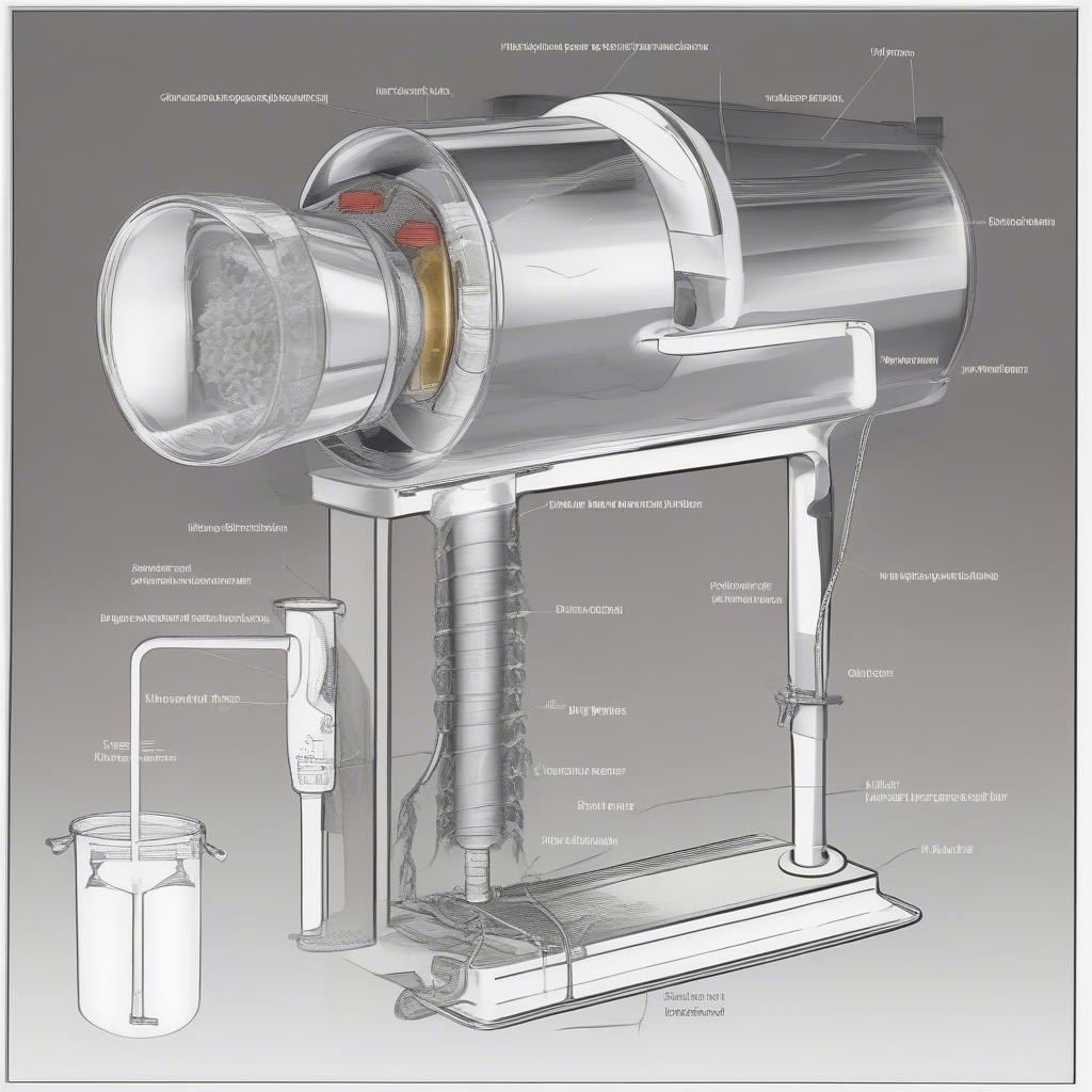 Steamer Hair Dryer Mechanism: Showing the internal components and how steam is generated