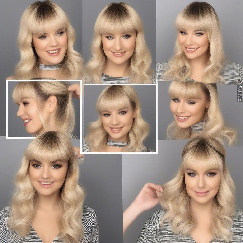 Styling Options for Blonde Bangs Clip-Ins