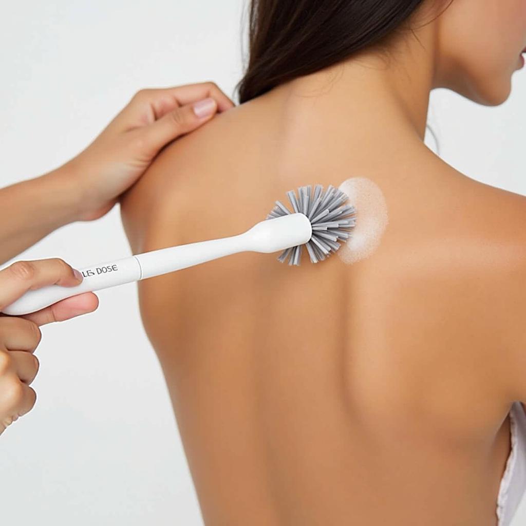 Applying Sunless Tanner to the Back with a Brush