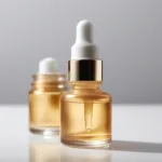 A bottle of sunshine serum with a dropper