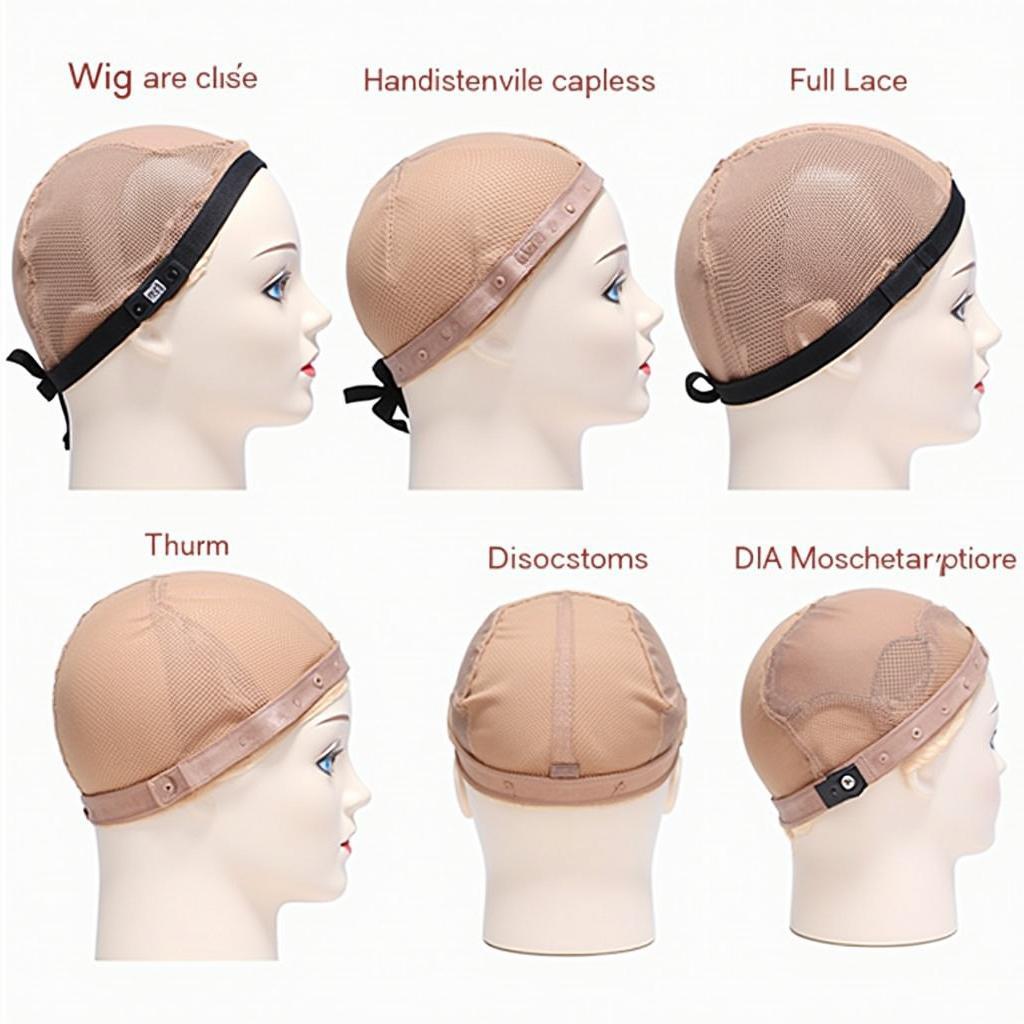 Different types of tan wig caps available