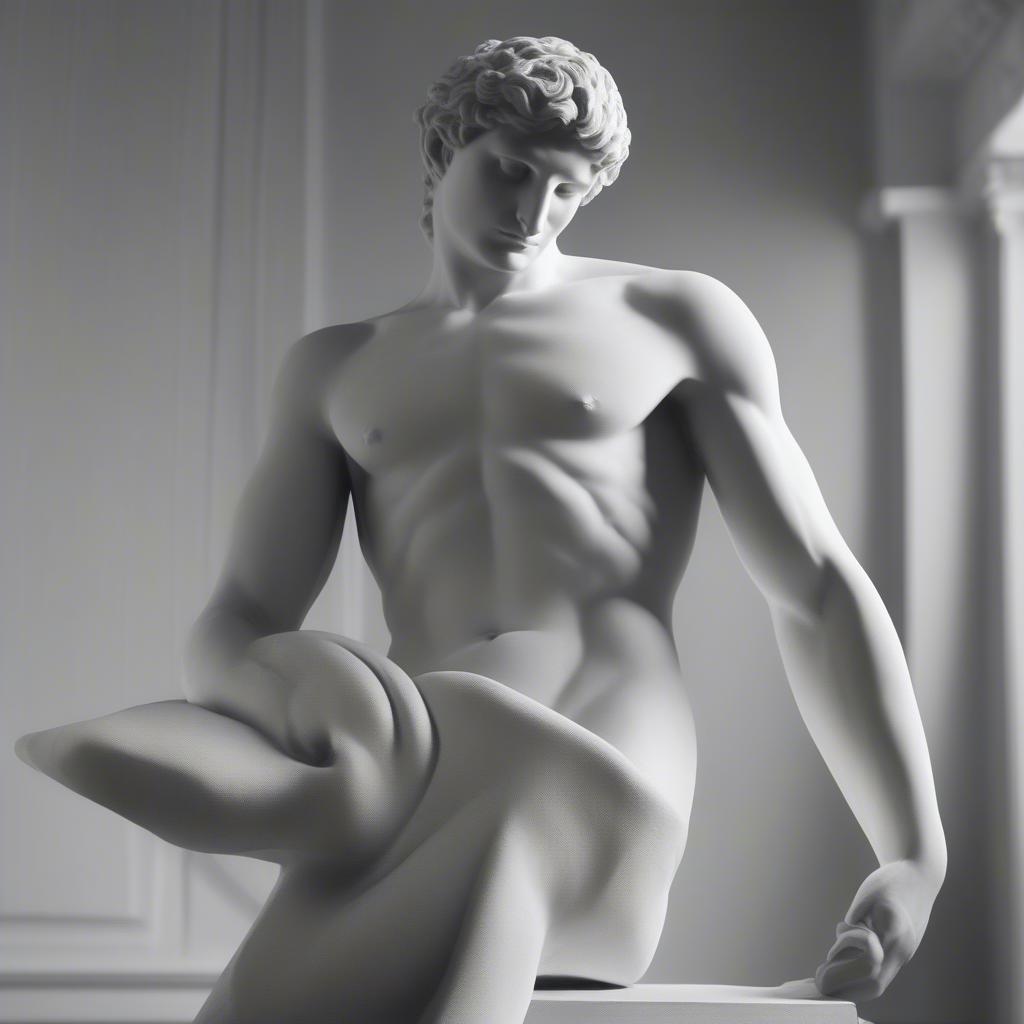 Classical Sculpture Depicting Tasteful Male Nude Poses